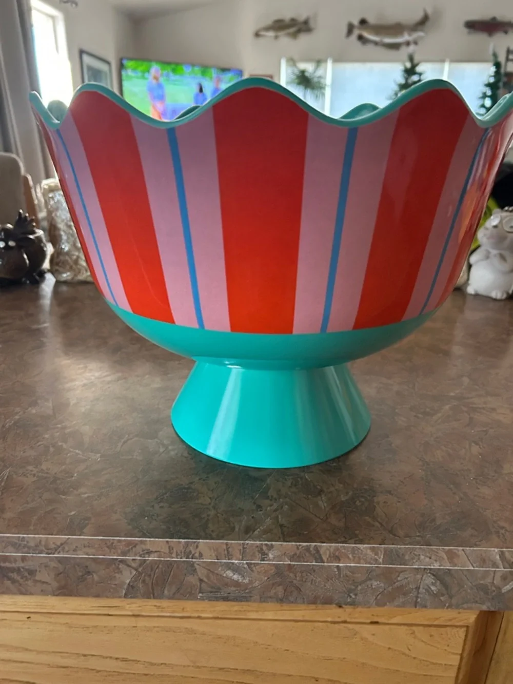 Jonathan Alder Summer Inspired Tulip Pedestal Serving Bowl